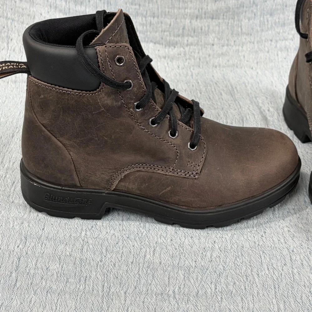 Blundstone 162 Lace Up Boots‎ Rustic Brown Leather Mens 4 Womens 6 B# 001157